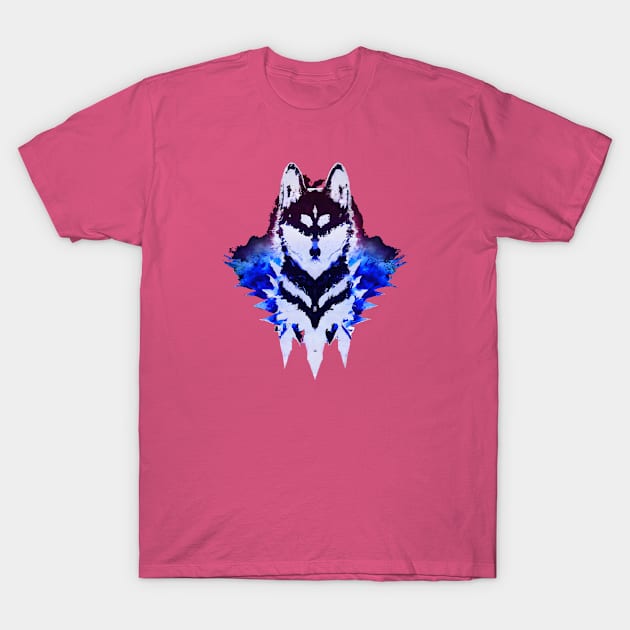 Siberian Husky Doggo Sled Dog Art T-Shirt by Furrban